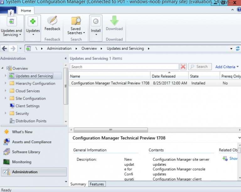 System Center Configuration Manager Technical Preview 1709 Now ...