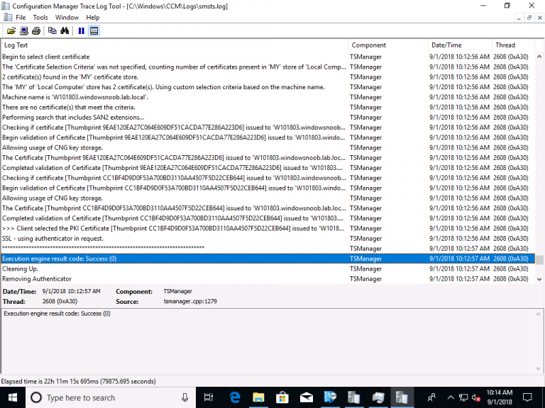 WMI Errors In SMSTS LOG After Restart Computer Step In An In Place Upgrade Task Sequence SCCM